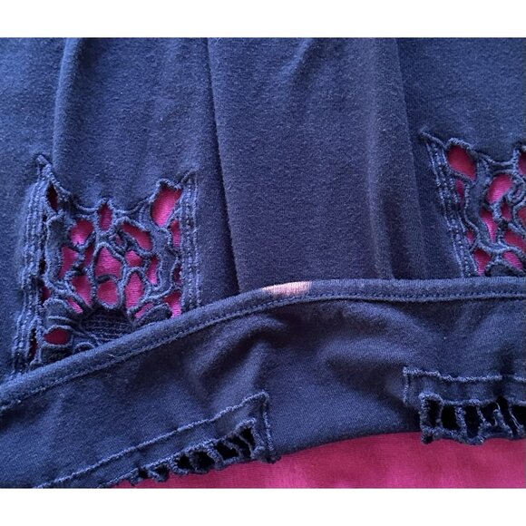 Greater Good Womens Embroidered Cotton Tunic Sleeveless Blue Magenta Medium Fit - Picture 12 of 12